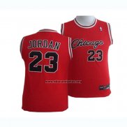 Camiseta Nino Chicago Bulls Michael Jordan NO 23 Rojo2