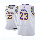 Camiseta Nino Los Angeles Lakers Lebron James NO 23 Association 2017-18 Blanco