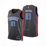 Camiseta Oklahoma City Thunder Aaron Wiggins NO 21 Ciudad 2022-23 Gris