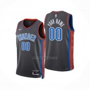 Camiseta Oklahoma City Thunder Personalizada Ciudad 2022-23 Gris