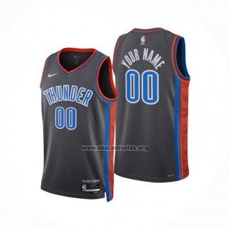 Camiseta Oklahoma City Thunder Personalizada Ciudad 2022-23 Gris