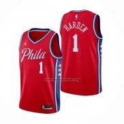 Camiseta Philadelphia 76ers James Harden NO 1 Statement 2020-21 Rojo