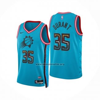 Camiseta Phoenix Suns Kevin Durant NO 35 Ciudad 2022-23 Azul