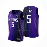 Camiseta Sacramento Kings De'Aaron Fox NO 5 Statement 2023-24 Violeta