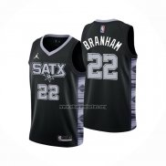 Camiseta San Antonio Spurs Malaki Branham NO 22 Statement 2022-23 Negro