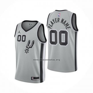 Camiseta San Antonio Spurs Personalizada Statement Gris