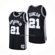 Camiseta San Antonio Spurs Tim Duncan NO 21 Mitchell & Ness 1998-99 Negro