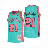 Camiseta San Antonio Spurs Tim Duncan NO 21 Mitchell & Ness 1998-99 Verde