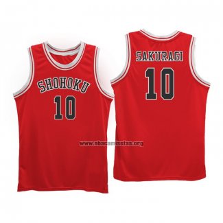 Camiseta Shohoku Sakuragi NO 10 Rojo