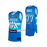 Camiseta Slovenia Luka Doncic NO 77 Tokyo 2021 Azul