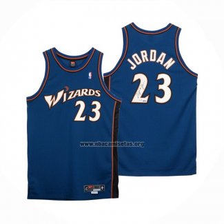 Camiseta Washington Wizards Michael Jordan NO 23 Retro Azul2