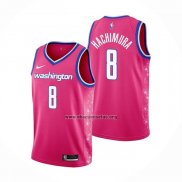 Camiseta Washington Wizards Rui Hachimura NO 8 Ciudad 2022-23 Rosa