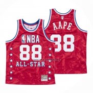 Camiseta All Star 1988 AAPE x Mitchell & Ness Rojo