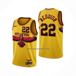 Camiseta Atlanta Hawks Cam Reddish NO 22 Ciudad 2021-22 Amarillo