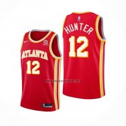Camiseta Atlanta Hawks De'Andre Hunter NO 12 Icon 2020-21 Rojo