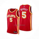 Camiseta Atlanta Hawks Dejounte Murray NO 5 Icon 2022-23 Rojo