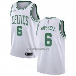 Camiseta Boston Celtics Bill Russell NO 6 Association Blanco
