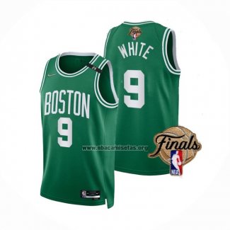 Camiseta Boston Celtics Derrick White NO 9 Icon 2022 NBA Finals Verde