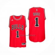 Camiseta Chicago Bulls Derrick Rose NO 1 Hardwood Classics Throwback 2008-09 Rojo