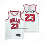 Camiseta Chicago Bulls Michael Jordan NO 23 Association 2021 Blanco