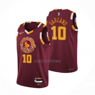 Camiseta Cleveland Cavaliers Darius Garland NO 10 Ciudad Rojo