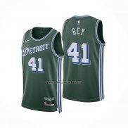 Camiseta Detroit Pistons Saddiq Bey NO 41 Ciudad 2022-23 Verde