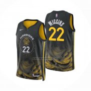 Camiseta Golden State Warriors Andrew Wiggins NO 22 Ciudad 2022-23 Negro