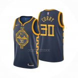 Camiseta Golden State Warriors Stephen Curry NO 30 Ciudad 2018-19 Azul