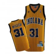 Camiseta Indiana Pacers Reggie Miller NO 31 Retro Amarillo