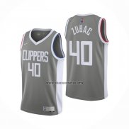 Camiseta Los Angeles Clippers Ivica Zubac NO 40 Earned 2020-21 Gris