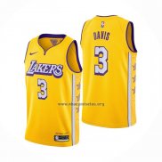 Camiseta Los Angeles Lakers Anthony Davis NO 3 Ciudad 2019-20 Amarillo
