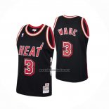 Camiseta Miami Heat Dwyane Wade NO 3 2006 Finals MVP Retro Negro