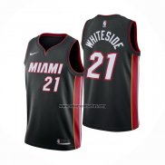 Camiseta Miami Heat Hassan Whiteside NO 21 Icon Negro
