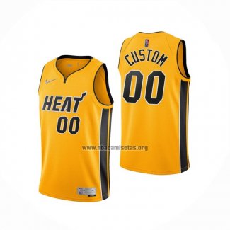 Camiseta Miami Heat Personalizada Earned 2020-21 Oro