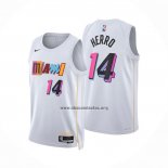 Camiseta Miami Heat Tyler Herro NO 14 Ciudad 2022-23 Blanco