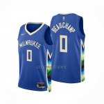 Camiseta Milwaukee Bucks Marjon Beauchamp NO 0 Ciudad 2022-23 Azul