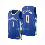 Camiseta Milwaukee Bucks Marjon Beauchamp NO 0 Ciudad 2022-23 Azul
