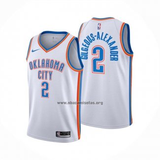 Camiseta Oklahoma City Thunder Shai Gilgeous-Alexander NO 2 Association Blanco