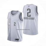 Camiseta Oklahoma City Thunder Shai Gilgeous-Alexander NO 2 Ciudad 2021-22 Blanco