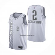 Camiseta Oklahoma City Thunder Shai Gilgeous-Alexander NO 2 Ciudad 2021-22 Blanco