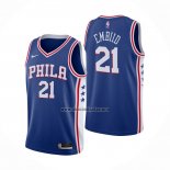 Camiseta Philadelphia 76ers Joel Embiid NO 21 Icon 2020-21 Azul