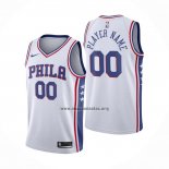 Camiseta Philadelphia 76ers Personalizada Association 2020-21 Blanco