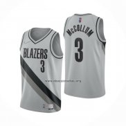 Camiseta Portland Trail Blazers CJ McCollum NO 3 Earned 2020-21 Gris