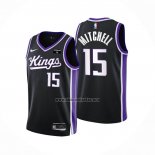 Camiseta Sacramento Kings Davion Mitchell NO 15 Icon 2023-24 Negro