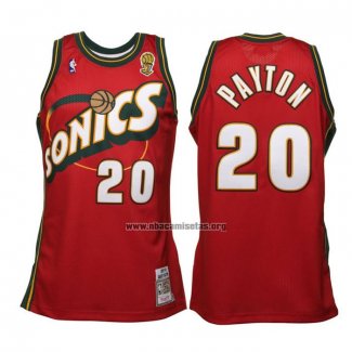 Camiseta Seattle SuperSonics Gary Payton NO 20 Historic Retro Rojo