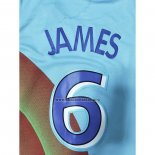 Camiseta Tune Squad Lebron James NO 6 Azul-3