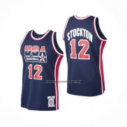 Camiseta USA 1992 John Stockton NO 12 Negro