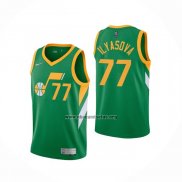 Camiseta Utah Jazz Donovan Ersan NO 77 Ilyasova 2020-21 Verde