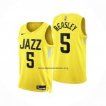 Camiseta Utah Jazz Malik Beasley NO 5 Icon 2022-23 Amarillo